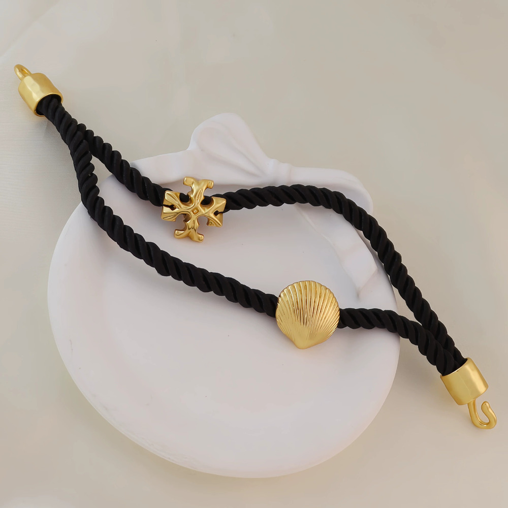 Tory Burch Seashell Logo Double Braided Bracelet - Picture 3 of 6